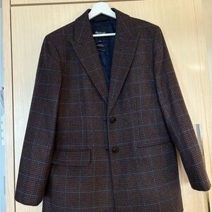 Madewell Dark Brown Checkered Blazer